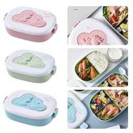 Dinnerware Sets Cute Lunch Box For Kids Compartments Microwae Bento Sandwich Lunchbox Kid School Outdoor Camping Picnic Container