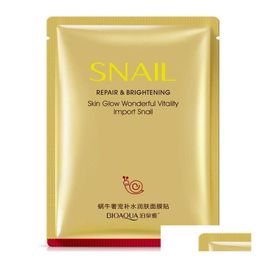 Eyebrow Tools Stencils Dro Bioaqua Snail Luxury Pet Hydrating Rejuvenation Invisible Mask Moisturizing Slippery Oil Nce Dhz5R