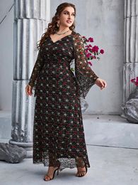 Casual Dresses Elegant Women Large Size Maxi Spring Boho Lace Oversize Long Evening Party Festival Turkey Clothing