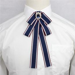 Neck Ties Flower Collar Tie Female College Style British Professional Bank Stewardess Bow Necktie1