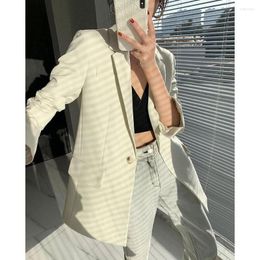 Women's Suits 2 Pieces Sets Woman Beige Blazer And Wide Leg Pants Elegant Spring 2023 Pantsuits Two Business Office Outfit