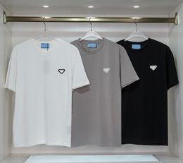 Designer T Shirt Summer Brand Tee Shirts with Letters Badge Mens Women Cotton Blend T-shirt Short Sleeved Top 3 Colours S-3XL