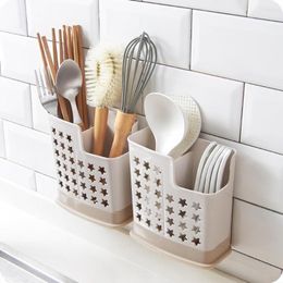 Storage Bottles Cutlery Organizer Wall-mounted Dish Drainer Household Chopsticks Spoon Drying Rack Fork Holder Kitchen Accessories