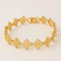 Link Bracelets Bracelet For Women Men14mm Gold Filled Colour Exquisite Cross Bracelets/Bangles African/Kenya/India/Middle East Desigh