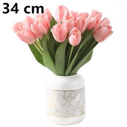 Decorative Flowers Brand 1 Piece PU Mini Tulip Artificial Flower Real Touch Wedding Bouquet Christmas Home Party Decoration Gift