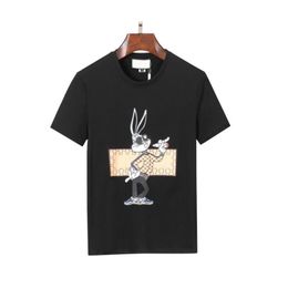 Mens T shirts Slim Fit Summer Clothes Designer Simple Streetwear Hand Print Cotton Tshirt Casual Mens Tee Shirt