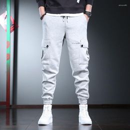 Men's Pants Fashion Cargo 2023 Sweatpants Men Casual Streetwear Sport Grey Baggy Drawstring Joggers Trousers