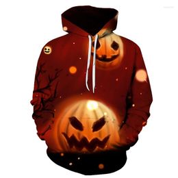 Men's Hoodies Men's Sweatshirt Halloween Funny Pumpkin 3d Printing Hoodie Long Sleeve Loose Pullover Male Autumn Winter