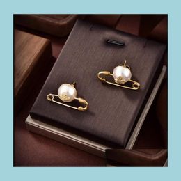 Stud Simple Pin Pearl Pendant Earrings Planet Star Aura Luxury Jewelry Women Diamonds Earring Designer Drop Delivery Dhuxd