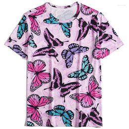 Men's T Shirts Brand T-Shirts For Men 2023 Tee Shirt Oversize Graphic Butterflies Flying Fashion Top Quality Man