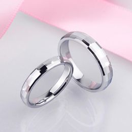 Wedding Rings Stock Clearance Couples Ring Set White Tungsten Band High Polished Scratch Proof 3/4MM Man Woman Size 5