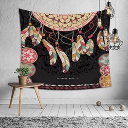 Tapestries Nordic Style Dreamcatcher Pattern Bohemian Tapestry Wall Hanging Carpet Rugs Beach Towel Picnic Mat Table Cloth Farmhouse Decor