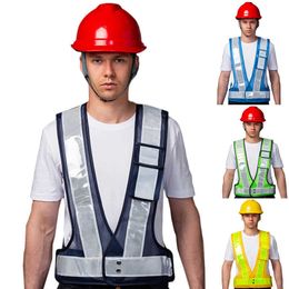 Construction vest High Visibility V shaped Safety Vest Work Workwear Navy Blue Construction Engineer Reflective