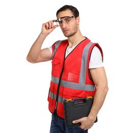 Construction vest High Vis Safety Vest Reflective Purple Work For Men And Women