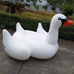 Life Vest Buoy Giant Inflatable white swan Pool Float For Adult Pool Party Water Toys Ride-On Air Mattress Swimming Ring Boia T221214