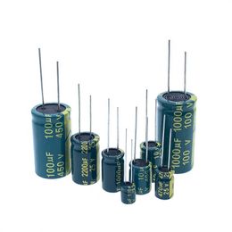 1~50pcs 6.3V~450V Aluminum electrolytic capacitor 16V 25V 50V 100V 400V 10UF 22UF 33UF 68UF 100UF 220UF 1000UF 2200UF 4700UF