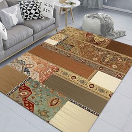 Carpets Living Room Rugs Large Area Bedroom Carpet Alfombra Retro Gothic Home Decoration Washable Floor Lounge Rug Bath MatCarpets