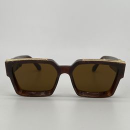 Óculos de sol MILLIONAIRE para homens e mulheres quadrado full frame Vintage 1165 1.1 unissex brilhante ouro banhado a venda qualidade superior 96006