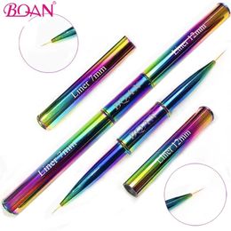 Nail Brushes Colorful Double Head Brush French Stripe Art Liner Drawing Painting Pen Gel Polish Tools