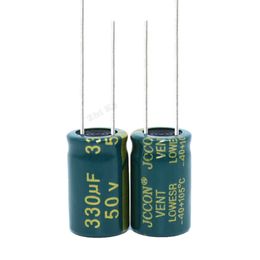 10 pcs 330 uF 50 V High frequency low impedance Aluminium electrolytic capacitor 330 50 10 * 17 mm 20% 105C