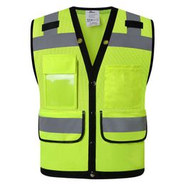 Reflective vest Hi Vis Mesh Safety Vest Reflective Surveryor Yellow vest jacket High visibility work wear