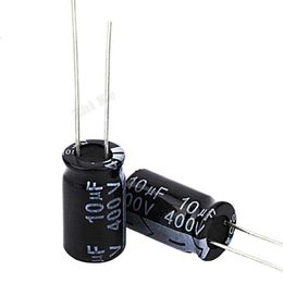 10PCS Higt quality 400V10UF 10*17mm 10UF 400V 10*17 Electrolytic capacitor