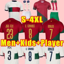 2022 2023 Portuguese soccer jerseys Bruno FERNANDES DIOGO J. DANILO Portuguesa 22 23 Joao Felix Football shirt BERNARDO Men Kids Kit fans player version women 3XL 4XL