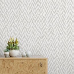 Wallpapers Modern Delicate Herringbone Wallpaper In Light Grey Colors Scandinavian Design Removable WallpaperWallpapers