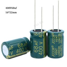 5pcs/lot 400V 68UF 16*22MM 20% RADIAL High-frequency Low-impedance Aluminum Electrolytic Capacitor 68000NF