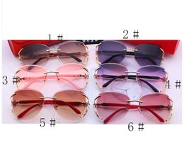 10pcs summer woman fashion eyewear driving beach sunglasses ladies Ornamental Cycling travel metal Rimless cycling bicycles motorcycles models eyeglasses