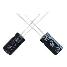 20PCS 220UF 16V Aluminium Electrolytic Capacitor 16 V / 220 UF Size 6*12MM