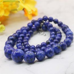 Chains 6-14mm Accessories DarkBlue Lapis Lazuli Tower Necklace Chain For Women Girls Christmas Gifts Wholesale Jewellery Making 15inchChains