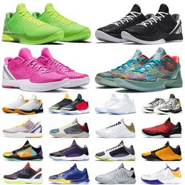 Mamba 6 Protro Grinch Баскетбольная обувь Мужчина Mambacita Bruce Lee Big Stage Chaos 5 Ring Metallic Gold Trainers Trainers Sport