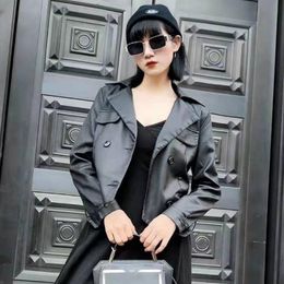 Women's Leather & Faux Stylish Short Jacket Autumn Vintage Women Suit Coat Casual Slim Pu Motorcycle Jackets Female