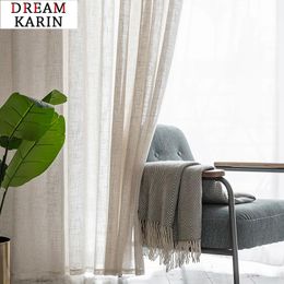 Curtain & Drapes Linen Tulle Curtains For Living Room The Bedroom Japan Voile Sheer Curtians Window Blinds Treatment Kitchen Customs