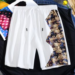 Men's Shorts Spring And Summer Thin Capris Casual Pants Loose Large Sports Drawstring Beach Fashion BearMen's