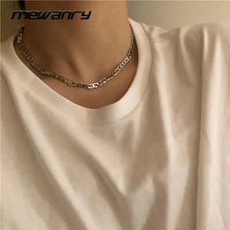 Chains Mewanry Minimalist 925 Sterling Silver Couples Necklace INS Fashion Pig Nose Chain Design Birthday Party Jewellery Gifts Wholesale