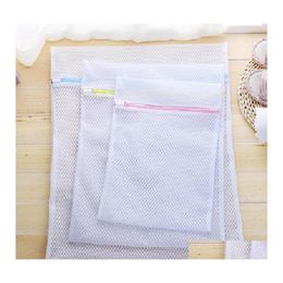 Laundry Bags Mesh Wash 3 Pack Large Medium Small Zippered Washing Hine For Lingerie Delicates And Bras Drop Delivery Home Garden Hou Otnlv