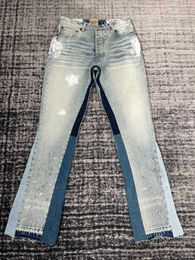 2023 spring Mens distressed ripped skinny blue jeans ~ US SIZE 29-40 jeans ~ slim motorcycle moto biker causal denim pants hip hop jeans