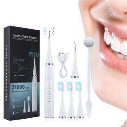 Oral Irrigators Other Hygiene 6 In 1 Electric Toothbrush Rechargeable Dental Calculus Remover Whitener Scaler Tooth Cleaner Great Teeth Care For Men Women 221215