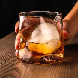 Mugs Twisted Whiskey Glass Japanese Special-shaped Beer Creative Cold Drink Household Clear Crystal Water