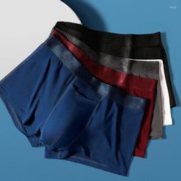 Underpants Mens Pure Color Briefs Male Home Casual Trunks Pyjama Shorts Thin Inner Pouch Pajama Wear Underwear