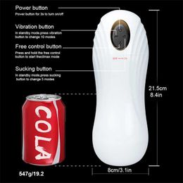 Sex toy Massager Masturbators for Men Automatic Sucking Machine Real Vagina Male Masturbation Cup Vibrating Sexshop Products