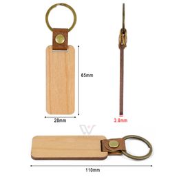 2023 Winning Blank Keychain Portable Straps Luxury Leather Keyring Promotion Souvenir Gift Walnut Wood Laser Promotional Christmas Keychains Metal Keyring