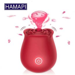 massager Sex toy Massager Clit Suction Rose Vibrator 7 Speed Female Clitoris Vacuum Vibrating Nipple Blowjob Stimulation Powerful Toys for Women