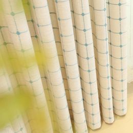 Curtain Solid Colour Linen Plaid Modern Simple Cotton And Blackout Curtains For Bedroom Living Room