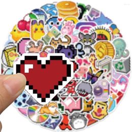 Gift Wrap 65pcs Pixel Video Game Stickers For Ipad Luggage Journal Vintage Skateboard Scrapbooking Material DIY Sticker Craft Supplies