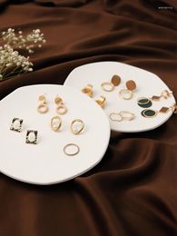 Jewellery Pouches White Porcelain Earrings Rings Display Plate Dislay Tray Jewellery