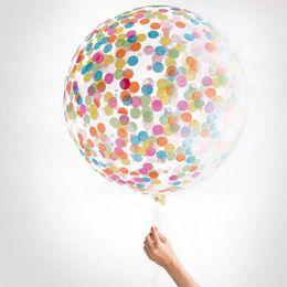 Party Decoration 36 Inches Transparent Latex Confetti Balloons Wedding Birthday Decorations Kids Balloon Babyshower Theme Decor Supplies