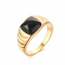 Wedding Rings 11MM Ring Men 316 L Stainless Steel Fashion Engagement Band For Beautiful Valentine Gift Jewellery Black Stone